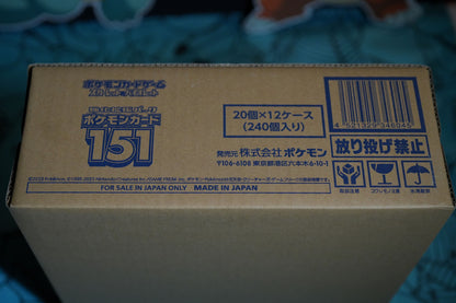 PTCG Japanese 151 Booster Box (Factory Sealed Case)