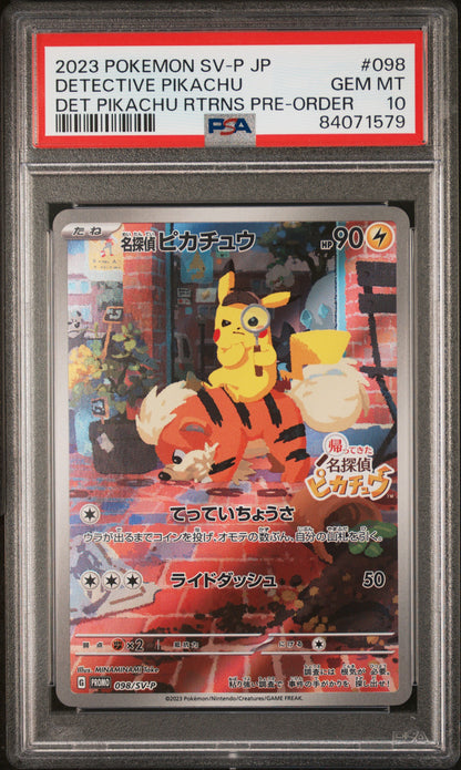 Dective Pikachu - Detective Pikachu Pre-Order [PSA 10]