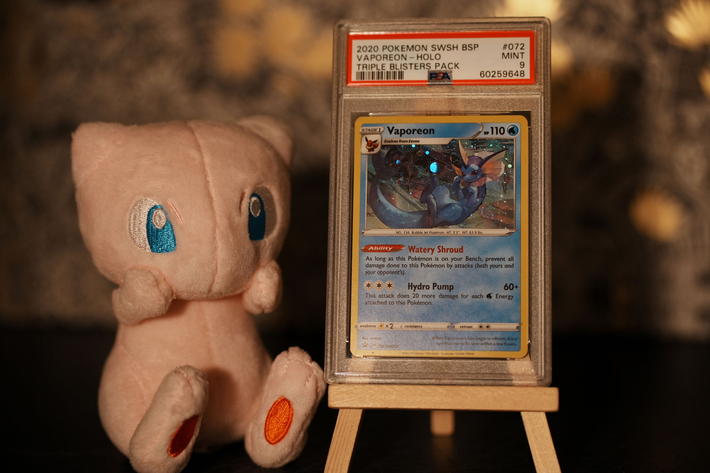 Vaporeon - Holo - Triple Blisters Pack [PSA 9]